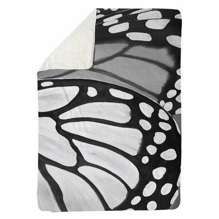 BEGIN HOME DECOR 60 x 80 in. Butterfly Wings Closeup-Sherpa Fleece Blanket 5545-6080-AN327
